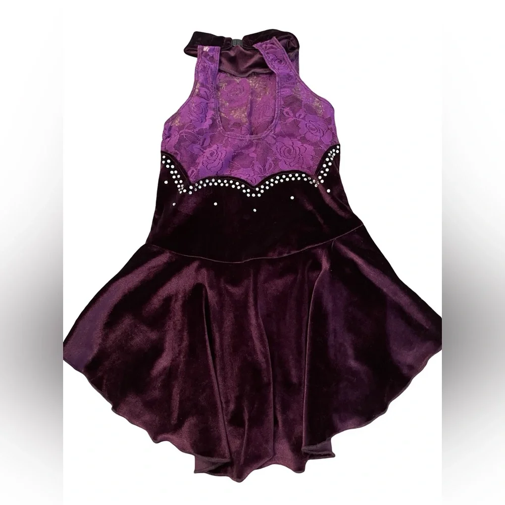 Charming Kids Dance Costume in Deep Purple